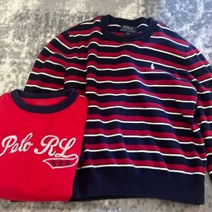 Ralph Lauren, sweater, and tee